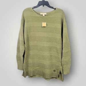 Michael Kors Women's Green Ribbed Sweater Size Small - New With Tags